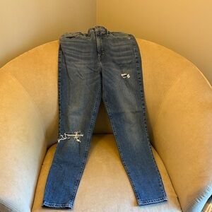 Lucky Brand Women's Ripped Blue Skinny Jeans